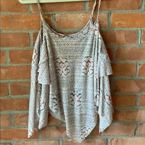Pink and Grey Free People Tank Top, Size XS